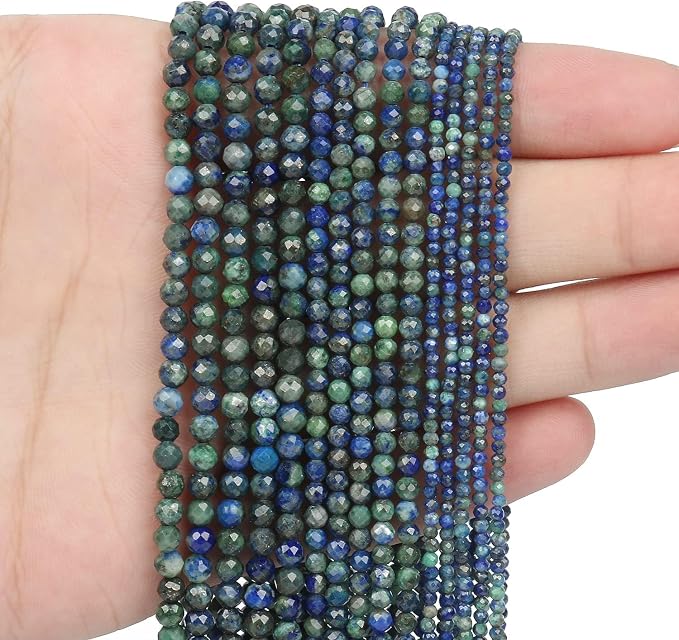 2mm 180pcs Phoenix Lapis Lazuli Tiny Gemstone Beads - Image 2