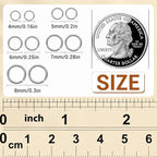 4600 Pcs Jump Rings for Jewelry Making Kit Gold & Silver, Open Rings - Image 2