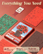 Rowood 3D Puzzles for Adults, Poinsettia Building Set Craft Kit, Artificial - Image 6
