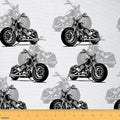 Feelyou Motorcycle Fabric by The Yard, Modern Cool Motorbike Upholstery Fabric by Feelyou