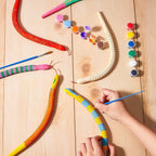 BBTO 80 Pieces Wooden Snake Bulk Jointed Flexible Unfinished Wooden Wiggly Snake - Image 3
