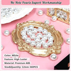 360PCS 12mm Pearls for Crafting, Artificial Pearl Beads for Vase Filler - Image 3
