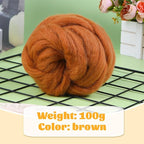 3.53oz Wool Roving, Wool Felting Supplies, Pure Wools, Chunky Yarn, Spinning - Image 2