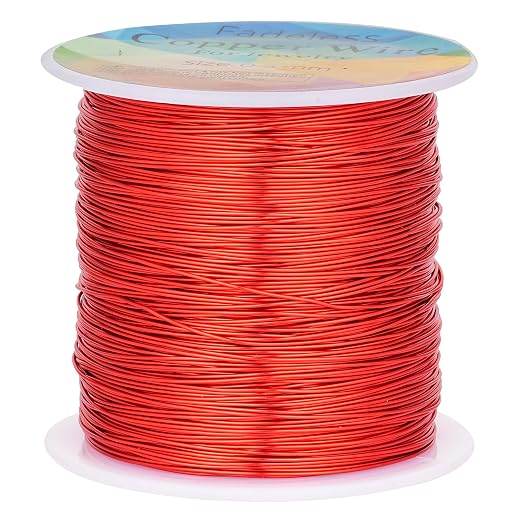 203 Feet Tarnish Resistant Copper Wires 24 Gauge/0.5mm Jewelry Craft Wires by CREATZONE