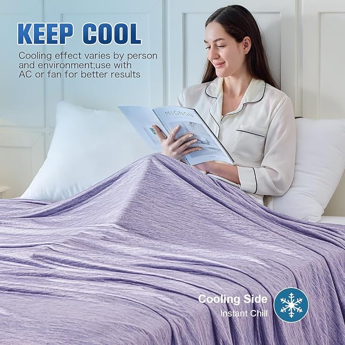 KMUSET Cooling Blanket Queen Size, Double Sided Summer Cooling Blankets - Image 5