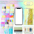36 Sheets Iridescent Stained Glass Sheet Variety Pack, 4 X 6 inch Cathedral Art - Image 2
