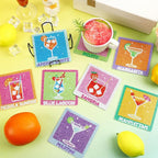 UPINS 8Pcs Cocktail Diamond Art Coasters, Summer Beach Diamond Art Coasters - Image 5