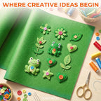 IONTACH 18" X 18" Soft Felt Sheets 1.6mm Thick | Acrylic Felt Fabric Sheets - Image 7