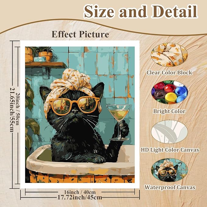 HMZephitiquc Funny Paint by Numbers Kit - Image 4