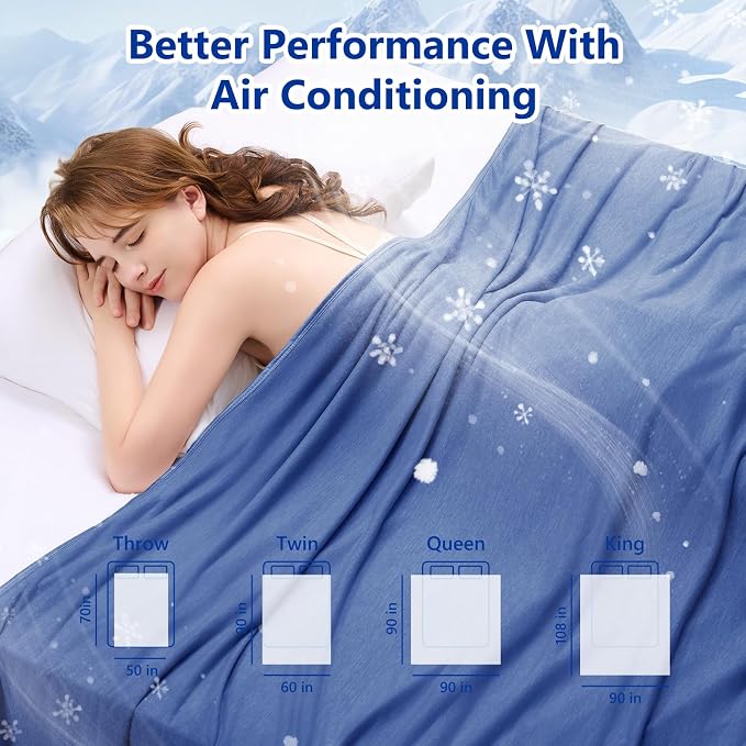 Topcee Cooling Blanket for Night Sweats Absorbs Heat to Keep Adults, Children - Image 7