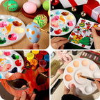 FANDAMEI 20 PCS Round Plastic Paint Tray Palettes, Paint Palette Tray, Painting - Image 5