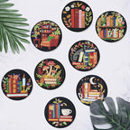 8 Pcs Bookshelf Diamond Art Coasters Kit - Image 5