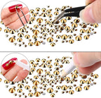 TecUnite 2000 Pieces Flat Back Gems Round Crystal Rhinestones 6 Sizes - Image 3