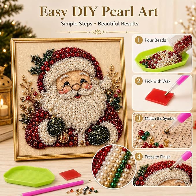 DIY Christmas Pearl Diamond Painting Art Kit - Image 2
