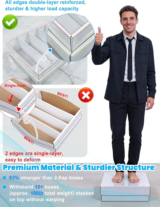 6-PACK 5 Row Trading Card Storage Box - Image 4
