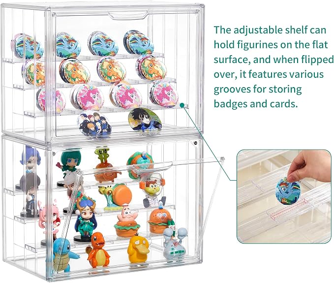Attelite Acrylic Display Case, Upgrade 4 Tiers Clear Display Case - Image 5
