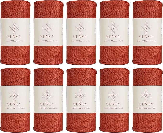 10 Skeins of Sensy Premium 2mm 251 Yards Polyester Rope 100% Polypropylene Cord by SSENSY