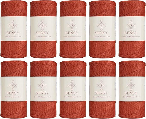 10 Skeins of Sensy Premium 2mm 251 Yards Polyester Rope 100% Polypropylene Cord by SSENSY
