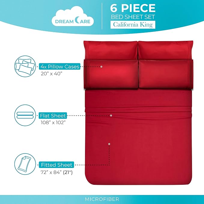 DREAMCARE California King Sheet Sets - Image 4
