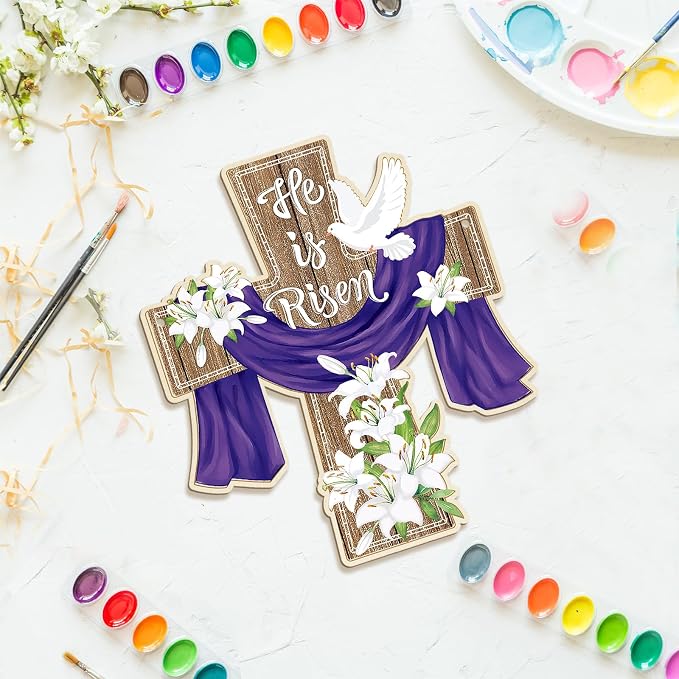 Large Size 12" Wooden Easter Ornaments to Paint, Wooden DIY Blank Unfinished - Image 6