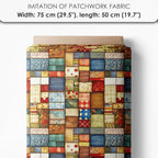 Patchwork Fireplace Cotton Fabric Panel – 6 Designs + Bonus Sheet 29.5×19.6 inch - Image 7