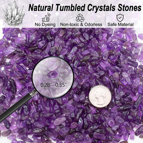 0.5 Lb/230g Amethyst Quartz Crystal Chips Bulk - Image 2