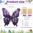 Butterfly Gifts for Women Colorful Acrylic Butterfly Suncatcher Ornament Faux - Image 2
