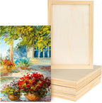 15 Pack Unfinished Wood Canvas Panels Kit 11.8x7.9 Inch Wooden Panel Boards - Image 2