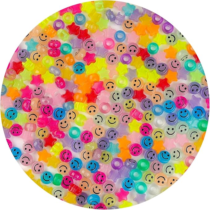 800pcs Pony Beads, Kandi Beads for Bracelets Making Kit, Hair Braids Crafts - Image 3