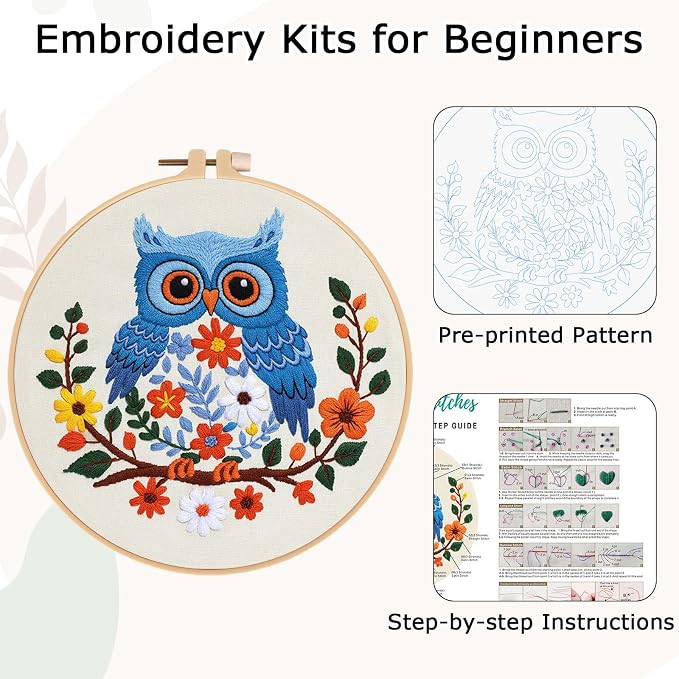 Louise Maelys Owl Embroidery Kit - Image 7