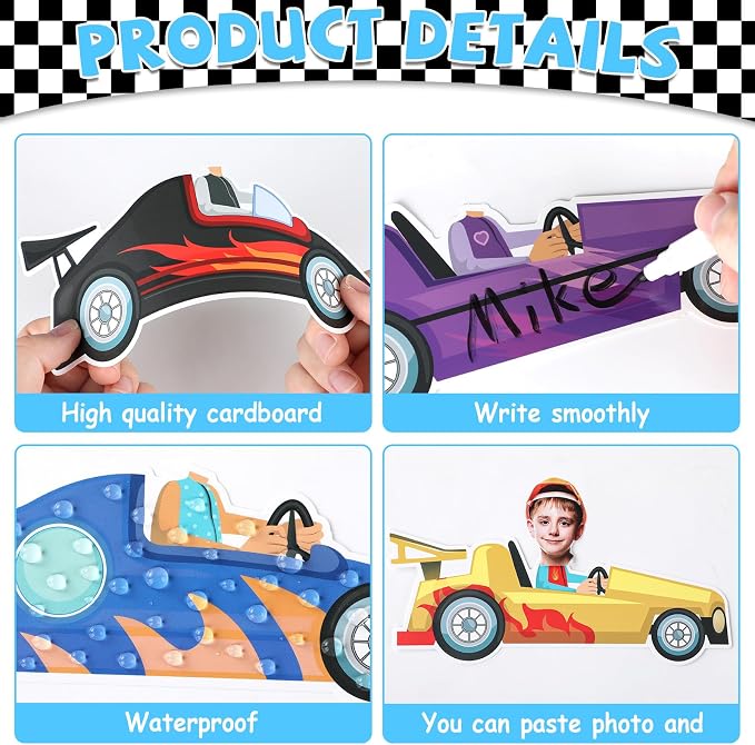gisgfim 80Pcs Racing Car Cutouts Race Car Decorations Bulletin Board Auto Paper - Image 3
