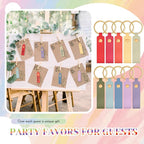 Wavyknot 100 Pcs PU Leather Keychain Blanks Bulk Laser Engraving Blanks - Image 7