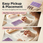 36000Pcs Lavender Rhinestones for Bedazzling, Resin Flat Back Crystal Stone - Image 5