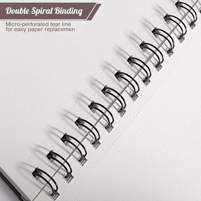 4 Pack Sketch Book 8.5×11 inch, Spiral Bound Sketch Pad 50 Sheets, Acid-Free - Image 4
