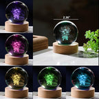 3D Carnation Gifts for Women Crystals Ball 60mm - Image 3