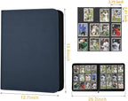 12 Pocket Ringless Side Loading Trading Card Binder, 720 Cards PU Fixed Page - Image 2