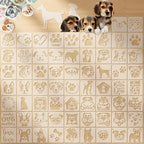 65-Pack Dog Theme Reusable Stencils, 3x3 Inch Painting Templates by Unknown