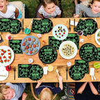 96pcs Video Game Party Supplies Tableware Set Neon Game On Paper Plates and - Image 6