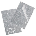 Glitter Acrylic Sheets 12x8 1/8in Thick Silver 2 Pack | 3mm Cast Sparkly Acrylic by FaeliKnise-BringFairytoLife