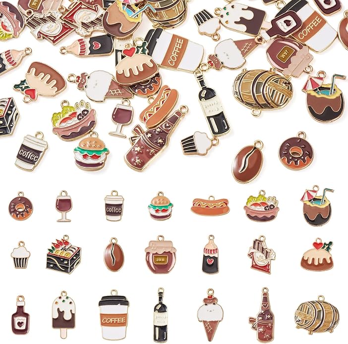 Enamel Food Charms Cute Assorted Food Pendants Sweet Dessert Charms by BoutigemJewelry