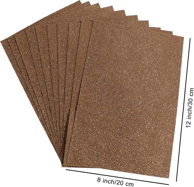 10 Sheets Glitter Cardstock Paper Self-adhesive Backs 30 X 20cm A4 Paper - Image 9