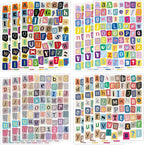 828 PCS Letter Stickers for Scrapbooking, 12 Sheets Magazine Alphabet Stickers by Unknown