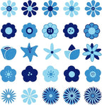 Whaline 18 Pcs Felt Fabric Sheets Assorted Blue Craft Felt Pack - Image 4