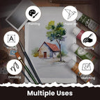 LEATHER VILLAGE Offwhite Deckled Edge Handmade Watercolor Paper 6x8 | 50 Sheets - Image 5
