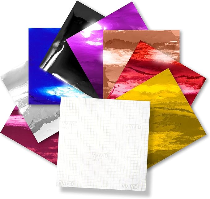 VViViD Deco65 Multi-Color Gloss Chrome Permanent Adhesive Craft Vinyl Bundle + by VVIVIDVINYL