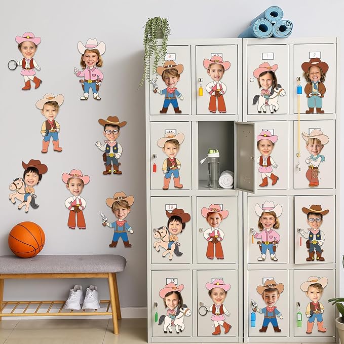 60pcs Western Theme DIY Cutouts Cowboy Cowgirl Hat Bulletin Board Decoration - Image 6