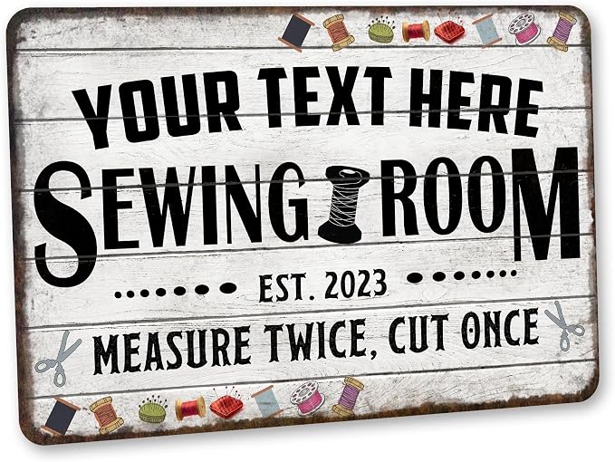 Personalized Sewing Room Sign Art Room Décor by ChicoCreekSigns