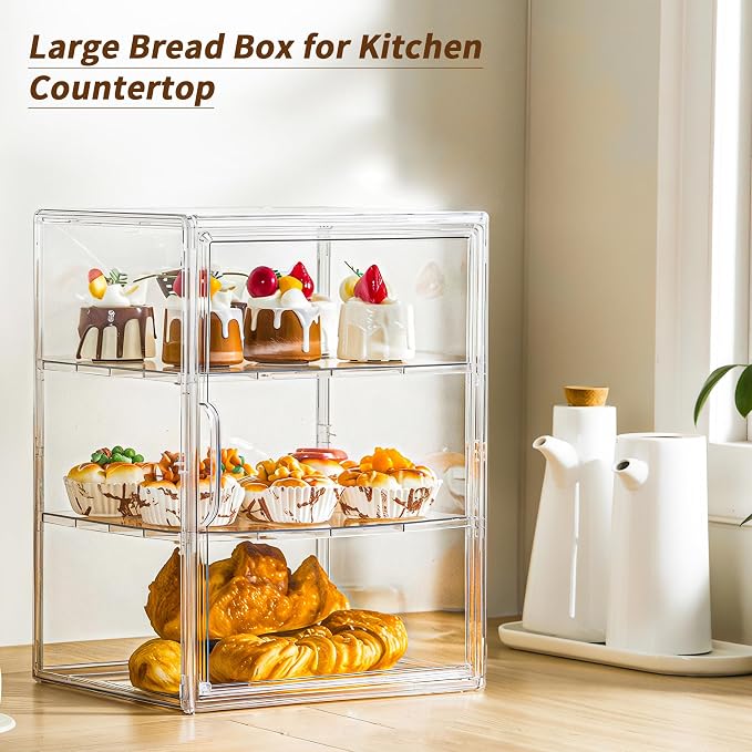 Attelite Pastry Display Case, Large Bread Box - Image 2