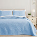 Exclusivo Mezcla Queen Quilt Bedding Set, Lightweight Sky Blue Quilts Queen by ExclusivoMezcla