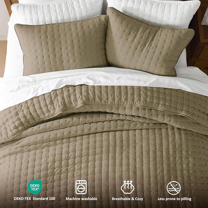 WDCOZY California Oversized Cal King Size Quilt Bedding Sets - Image 7